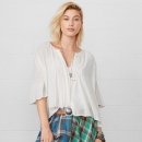 Donna-Cotone-Miscela-Pintucked-Top-Camicie-maniche-lunghe-Ralph-Lauren-Cream-Antique-Messina-negozi.jpg